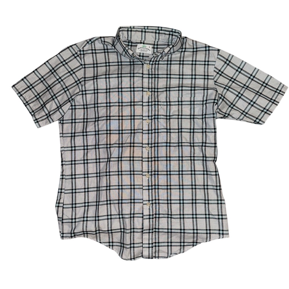 Raintree Southern‎ Hampton Mens Medium Plaid Short Sleeve Button Down Shirt USA